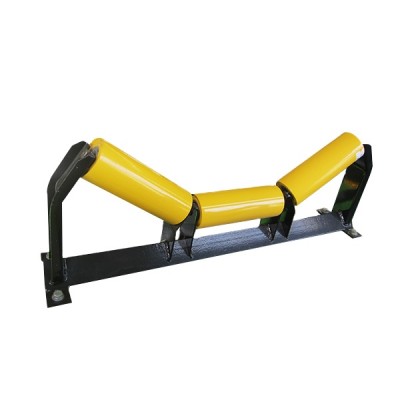 Material handling conveyor belt tracking idler rollers with fine sealing performance