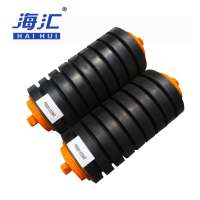 HH Coal Mine Rubber Impact Idler Conveyor Idler Roller with different pattern